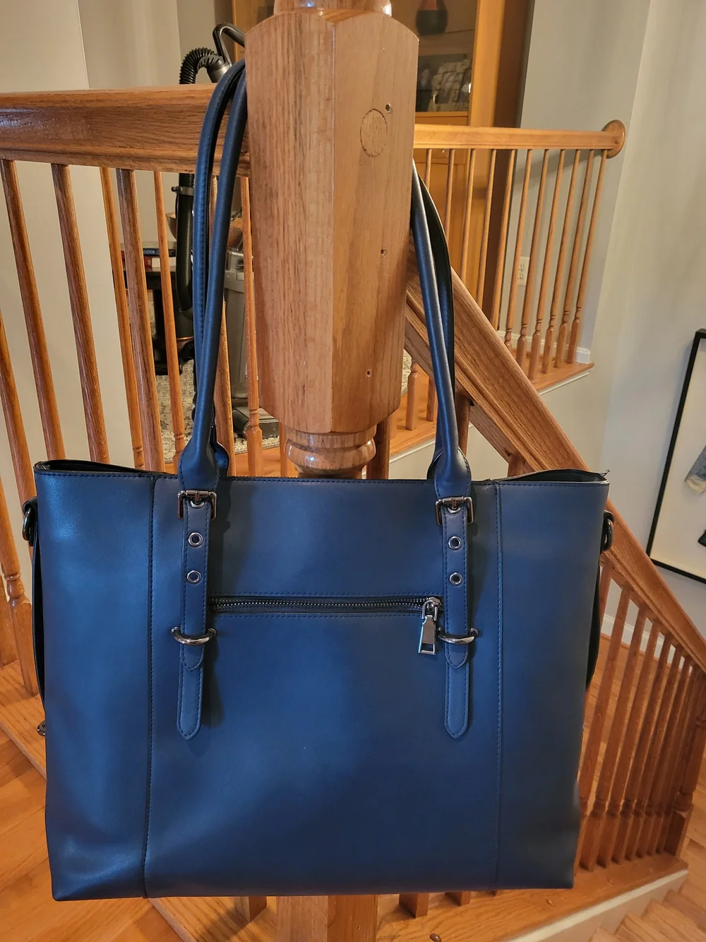 Stylish Navy Laptop Tote Bag